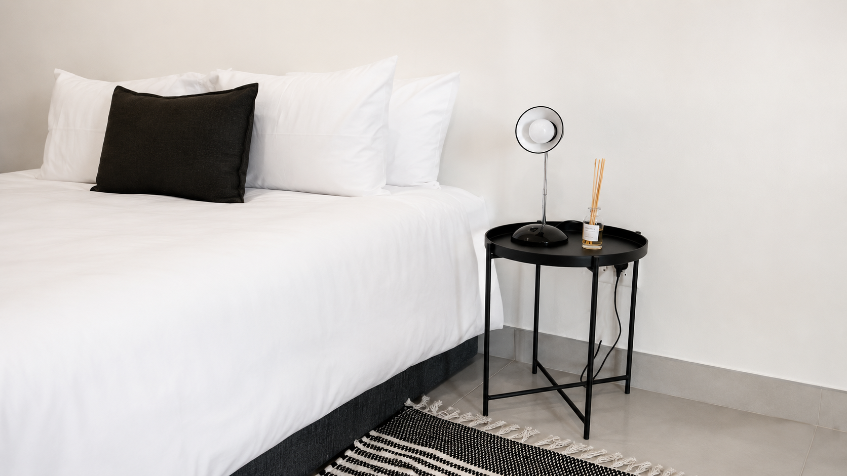 Bedside guest room detail